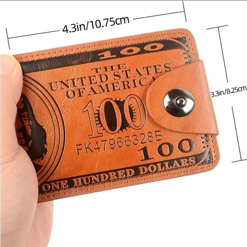 💕5/$15 Men’s Leather Bifold Wallet, NEW in brown - Picture 4 of 8
